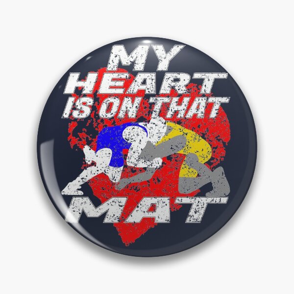 Item preview, My Heart is On the Mat - Wrestling Mom and Dad designed and sold by TrndSttr.