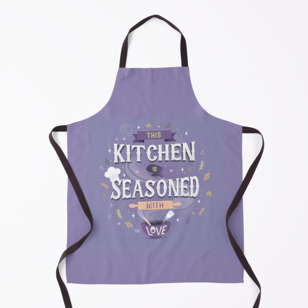 Item preview, "This Kitchen is Seasoned with Love" Lettering Quote designed and sold by aisvar.