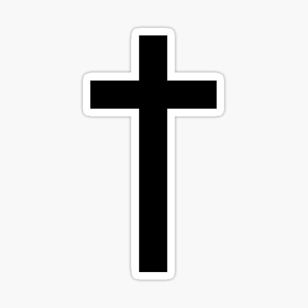 Cross decal vinyl sticker decal church faith religious jesus