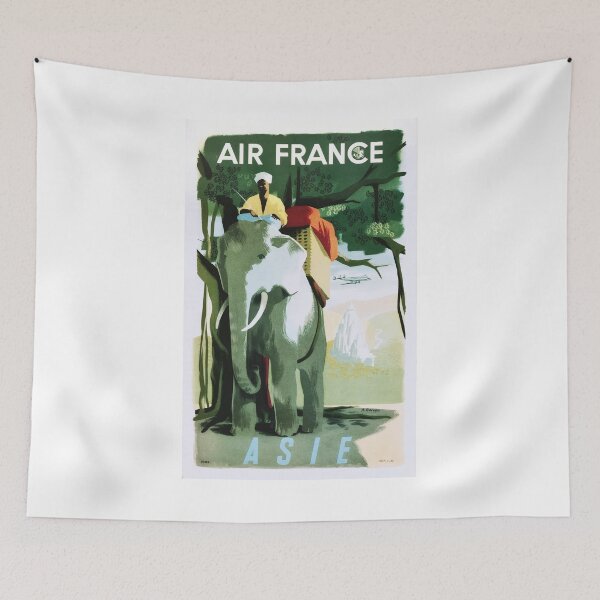 Item preview, 1950 ASIA Air France Travel Poster designed and sold by retrographics.