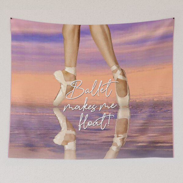 Item preview, Ballet makes me float - on pointe on water reflection designed and sold by KoolDsignsDANCE.