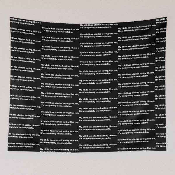 Item preview, Black and White Text based - When children act like their parents.  designed and sold by OffensiveTCG.