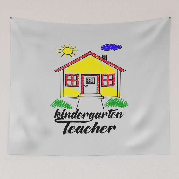 Artikelvorschau, Kindergärtnerin Zeichnung eines Hauses entworfen und verkauft von TrndSttr.