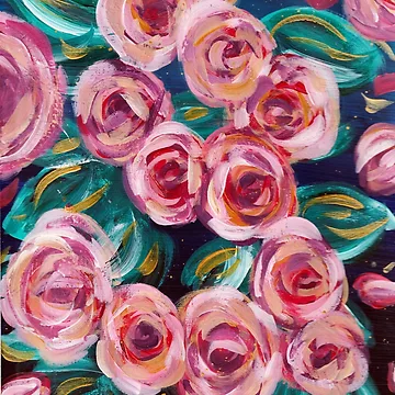 Artwork thumbnail, Abstract Roses by StaceyR-Art