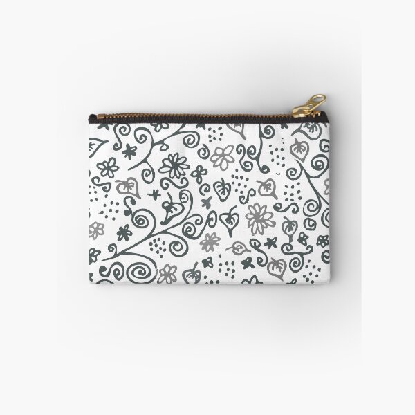 Item preview, Flower meadow summer (black and white) designed and sold by frangipaniarts.