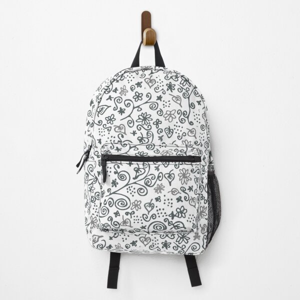 Item preview, Flower meadow summer (black and white) designed and sold by frangipaniarts.
