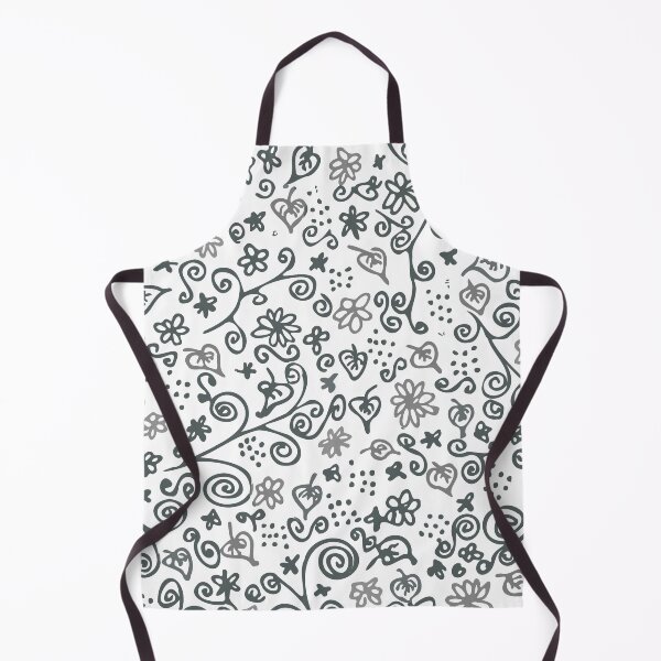 Item preview, Flower meadow summer (black and white) designed and sold by frangipaniarts.