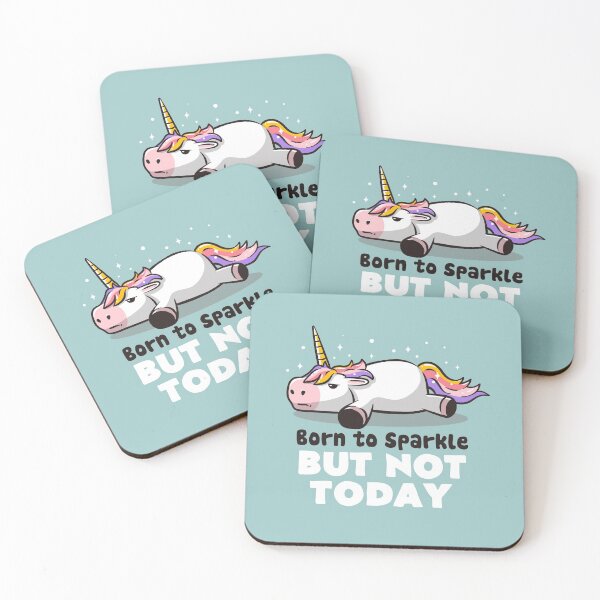 Item preview, Born To Sparkle But Not Today - Lazy Unicorn Gift designed and sold by EduEly.