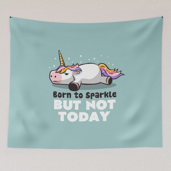 Item preview, Born To Sparkle But Not Today - Lazy Unicorn Gift designed and sold by EduEly.