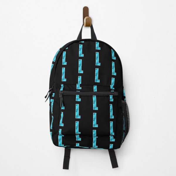 Item preview, Letter L, Monogram Letter Art of Cyan Blue Triangle Pattern designed and sold by dylanxh.