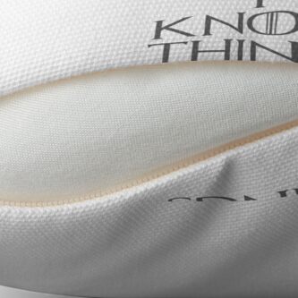 Alternate view of I DRINK TEA AND I KNOW THINGS Throw Pillow