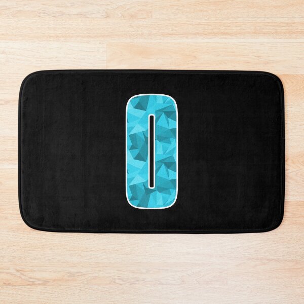 Item preview, Letter O, Monogram Letter Art of Cyan Blue Triangle Pattern designed and sold by dylanxh.