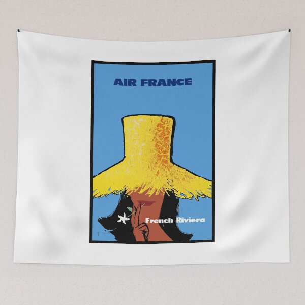 Item preview, 1963 Air France FRENCH RIVIERA Travel Poster designed and sold by retrographics.