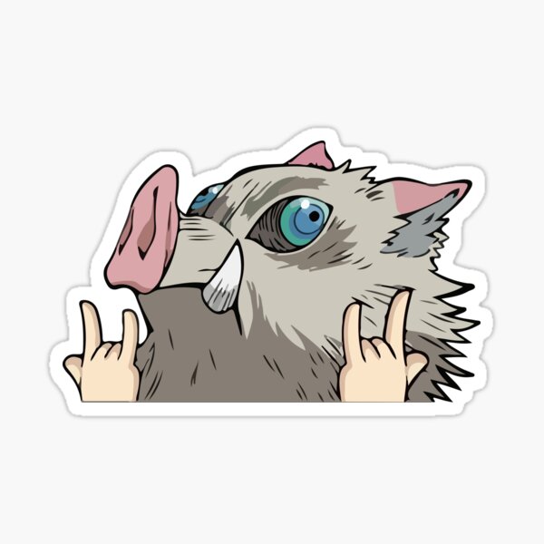 Pig Mask Anime Peeker Sticker