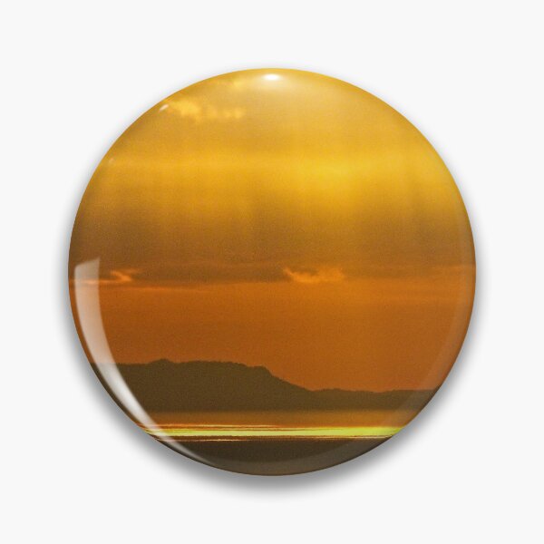 Item preview, Golden Sunset Sky Silhouette Hills Sea Landscape designed and sold by Anna Lemos.