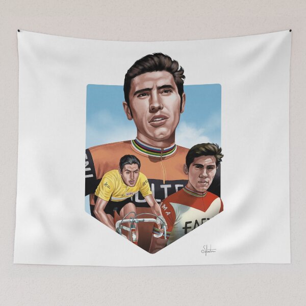 Item preview, Eddy Merckx Cycling Cyclist Portrait designed and sold by Design by Twain.