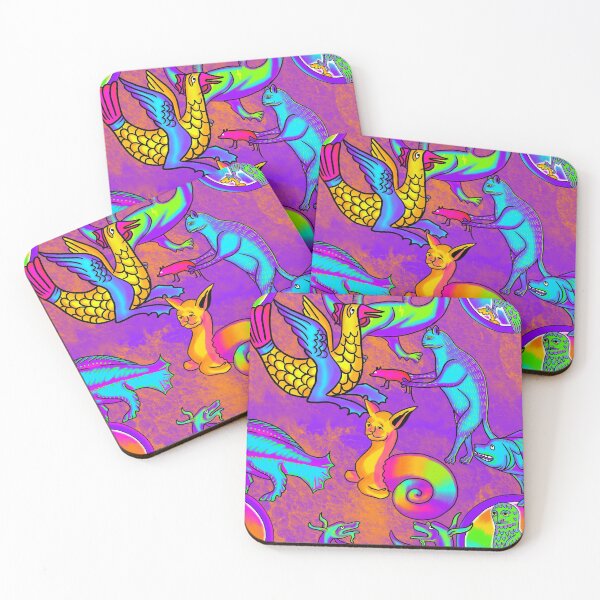 Item preview, Garish 90's Medieval Art Frank Style Rainbow Print Purple designed and sold by JamieWetzel.