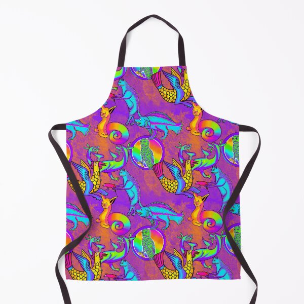 Item preview, Garish 90's Medieval Art Frank Style Rainbow Print Purple designed and sold by JamieWetzel.