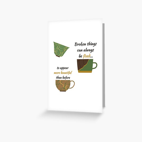 Kintsugi Philosophy Greeting Card