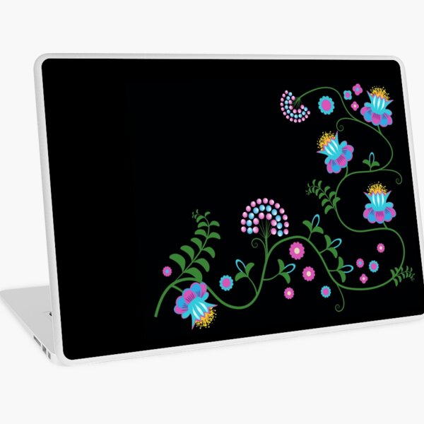 Folk flower vignette Laptop Skin