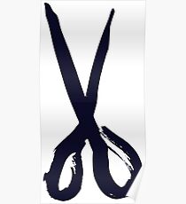 Bold black scissors design Poster