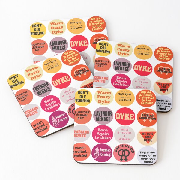 Item preview, vintage lesbian buttons designed and sold by Lauren Levensaler.