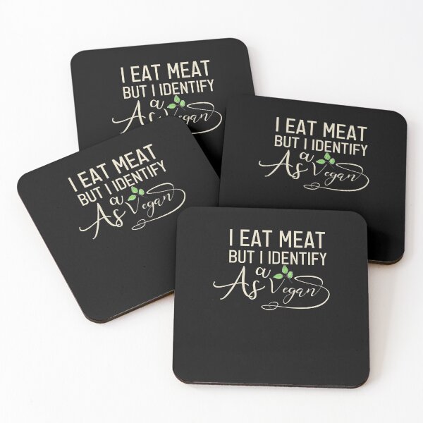 Item preview, i eat meat but i identify as a vegan humor vegan gift for men and women designed and sold by NAMTO.