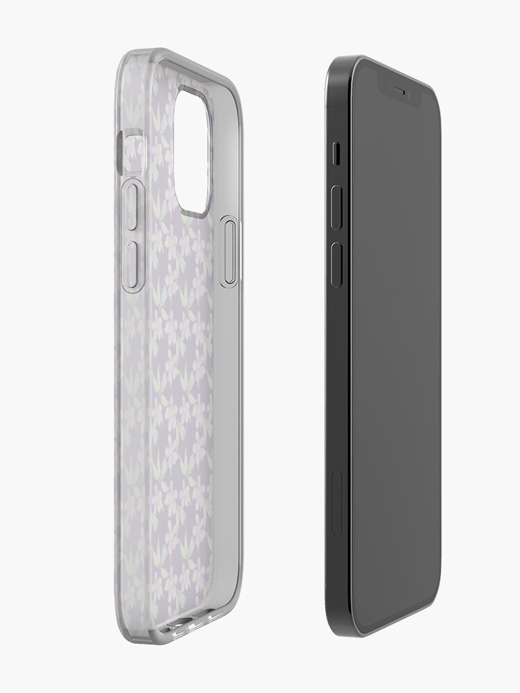 Alternate view of May Flowers in Teal and Purple iPhone Case