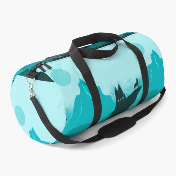 Item preview, Wolf Howling on a Cliff. Flat style in teal. designed and sold by Mount-Molehill.