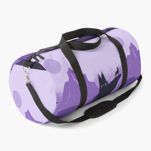 Item preview, Wolf Howling on a Cliff. Flat style in purple. designed and sold by Mount-Molehill.