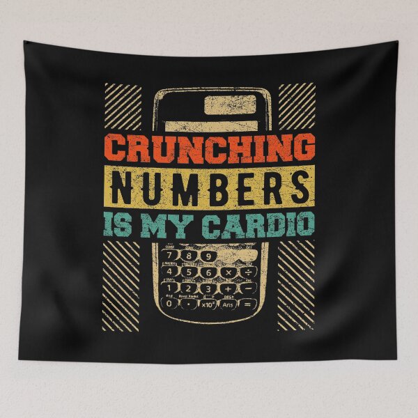 Item preview, Retro Crunching Numbers is My Cardio Accounting Spreadsheets Accountant Transactions Storing Sorting Sort designed and sold by shirti.