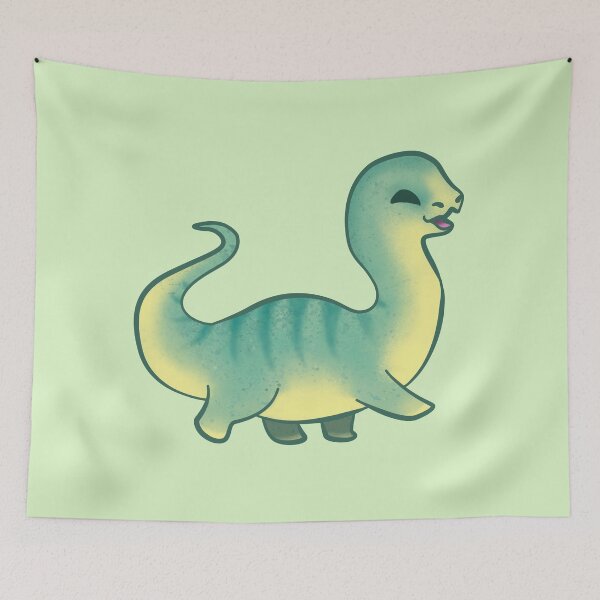 Item preview, Happy Chibi Long Neck Dinosaur - Sauropod Diplodocus designed and sold by ShyOwlet.
