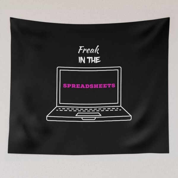 Item preview, Freak in the Spreadsheets Data Analysis design with pink font designed and sold by UncleStuScience.