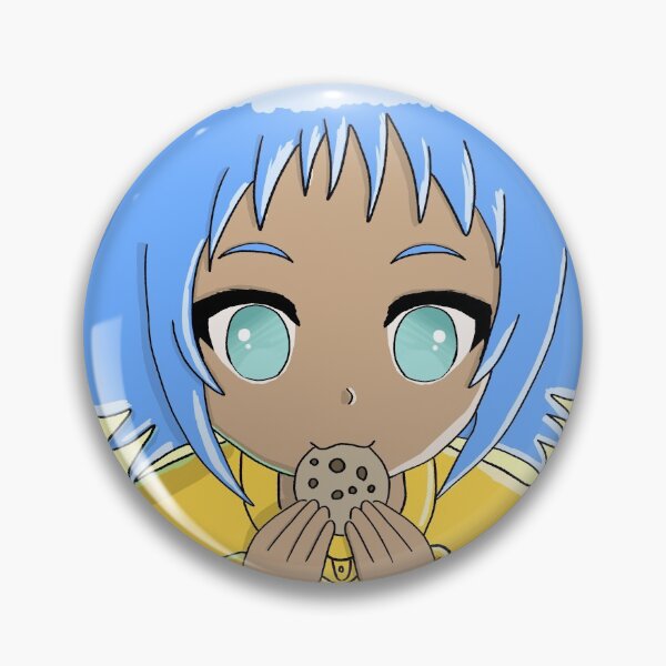 Item preview, Ok but first cookies - Black anime girl with blue hair designed and sold by OooiChris.