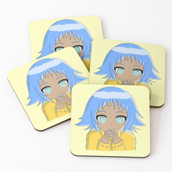 Item preview, Ok but first cookies - Black anime girl with blue hair designed and sold by OooiChris.