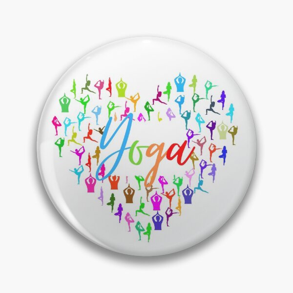 Item preview, Yoga heart made with different poses and colors designed and sold by Mr-3.