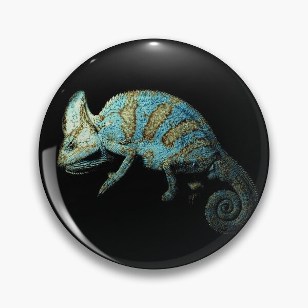 Item preview, Blue chameleon on black    designed and sold by Aenota.