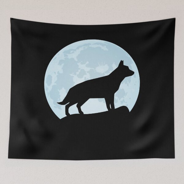 Item preview, german shepherd lover dog moon german shepherd silhouette designed and sold by alaechamlal.