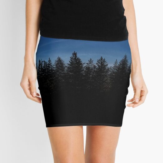 Silhouette forest at Dusk Mini Skirt