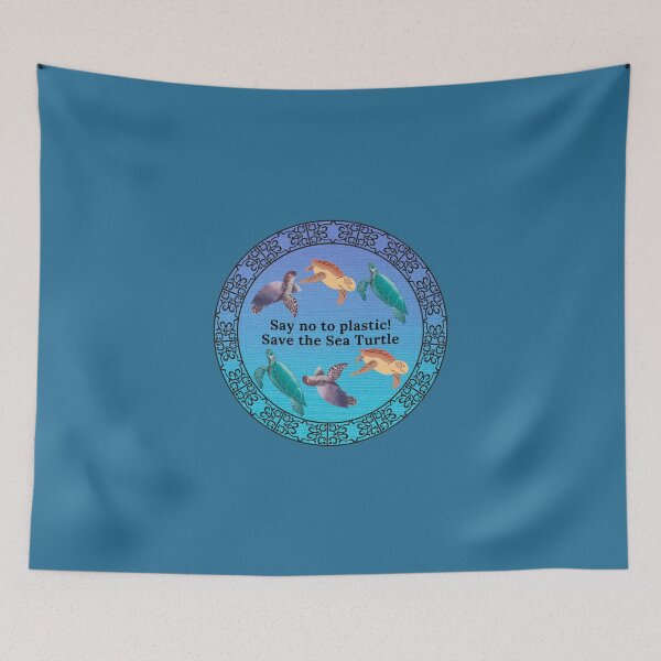 Item preview, Say no to plastic and save the turtles! designed and sold by DastaanArt.
