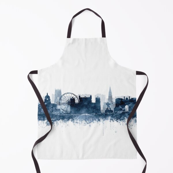 Item preview, Nottingham Skyline Watercolor Navy Blue by Zouzounio Art designed and sold by zouzounioart.