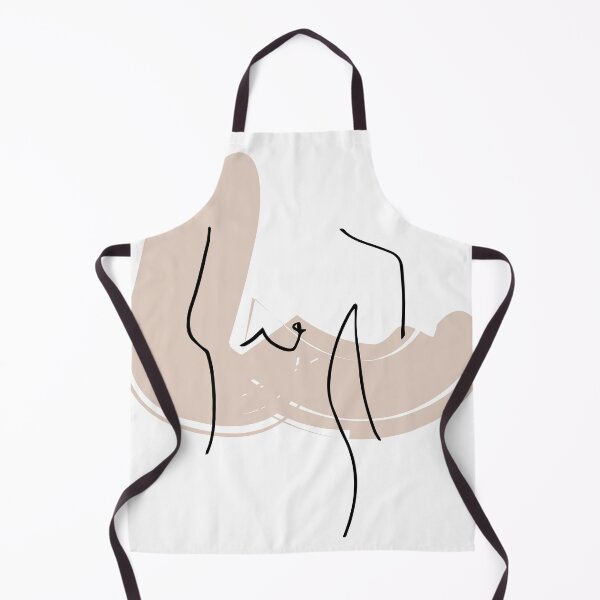 Item preview, Taupe Paint Stroke Female Form Abstract Line Art designed and sold by Dollfacedesign.