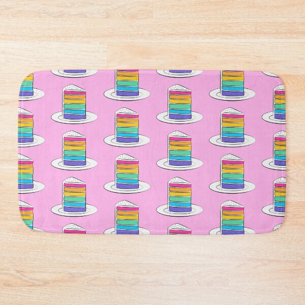 Item preview, Rainbow Cake Slice - Pink designed and sold by littlearrow.