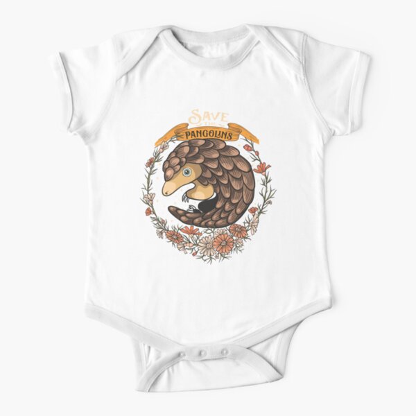 Adorable Save The Pangolins Short Sleeve Baby One-Piece