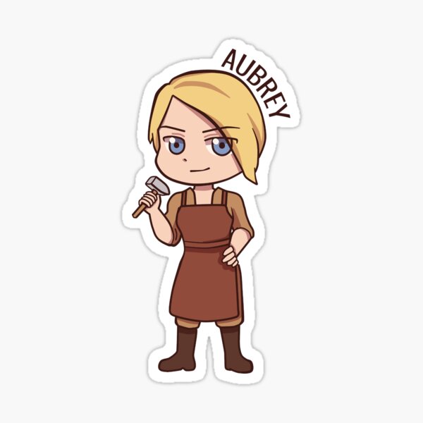 Aubrey Chibi (with name) Sticker