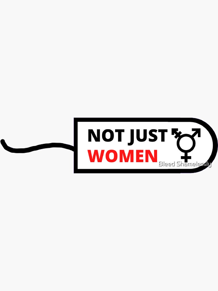 Thumbnail 3 of 3, Sticker, Periods Aren't Just for Women (Tampon) designed and sold by BleedShameless.