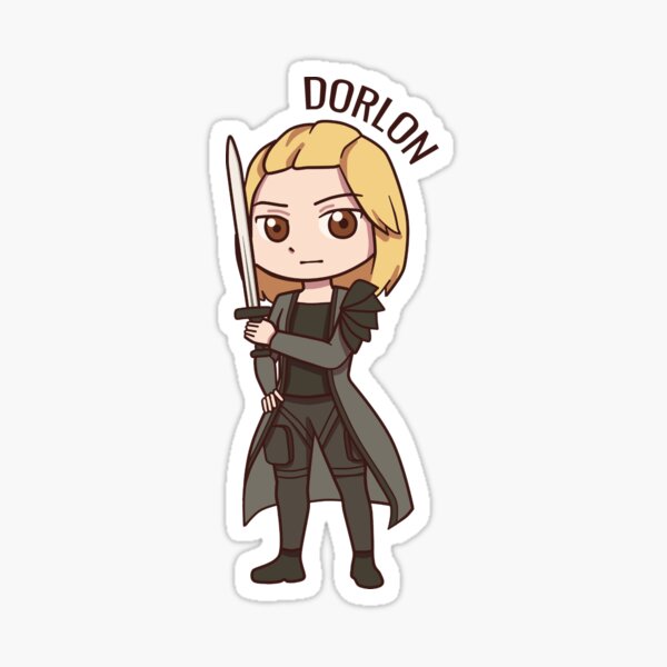 Dorlon Chibi (with name) Sticker