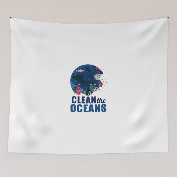 Item preview, Clean The Oceans Protect Oceans Save the Seas designed and sold by EverythingKawai.