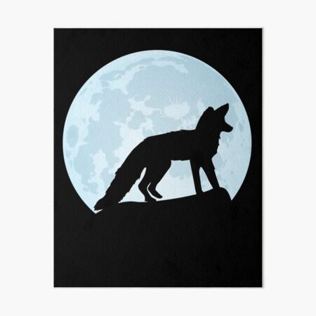 Item preview, fox lover animal moon fox silhouette designed and sold by alaechamlal.