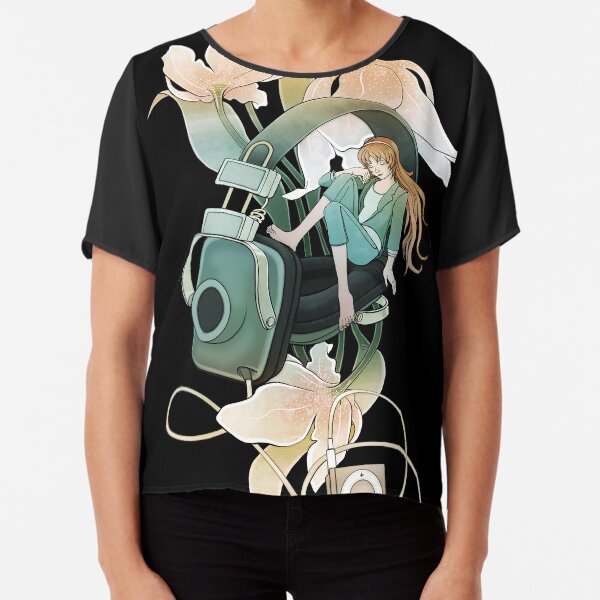 Thumbelina - grey Chiffon Top